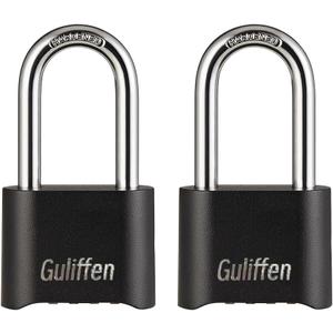 2 Pack Heavy Duty Weatherproof Combination Padlock, Outdoor Combination Lock with Long Shackle for Gate, Fence, Warehouse, Storage Unit,Garages