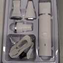 Veeconn Dog Clippers Grooming Kit Hair Clipper-Low Noise Paw Trimmer- Rechargeable - Cordless Quiet Nail Grinder Shaver for Cats and Other Pets (White)