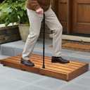Outdoor Steps 35 Length, Wooden Step Platform 3.5'' Height, Step Stool with Non Slip Pads, Step Stools for Bed, Wooden Platform for Bathroom, Kitchen, Bed, Oak