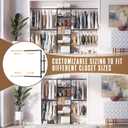 Houseables Closet System, Built in Closet System, Organizer Kit, Walk In Shelf Kit Storage, Wall Mounted Inserts, Modular, Walking, Build Your Own, DIY, Insert Shelving, 4 Custom Rods, 5 Shelves