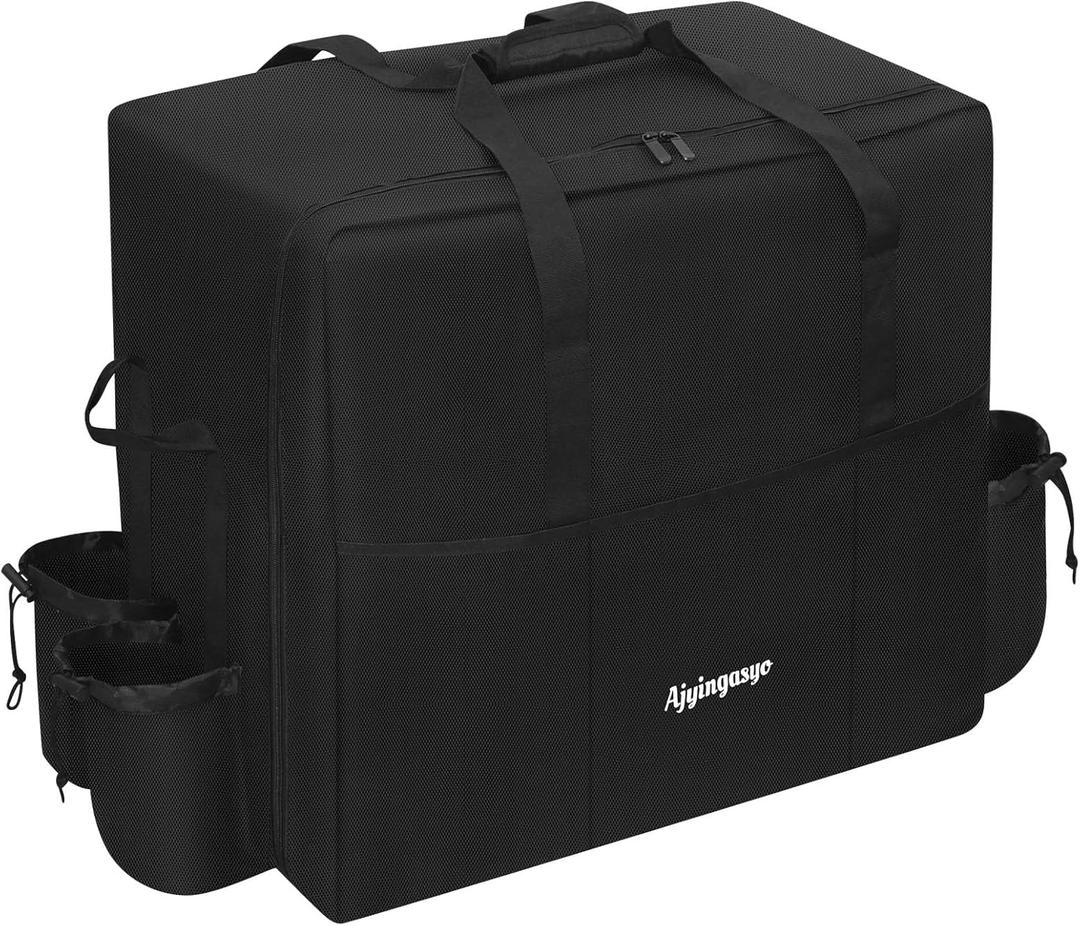 Grill Carry Bag for Blackstone 22 inch Griddle & 17 inch Grill with Hood and Stand, 1680D Heavy Duty Water Resistant Tabletop Griddle Carry Bag, with Multi-pockets and Padded Handle