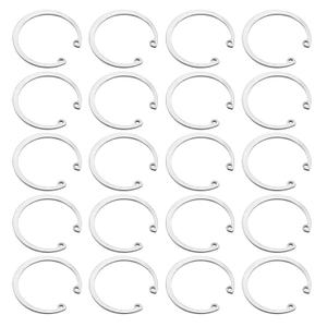 uxcell 20Pcs 50mm Internal Retaining Ring Circlip, 304 Stainless Steel Internal Circlip Snap Rings C-Clips for Grooved Shafts Studs, Silver Tone