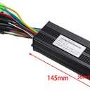 Ebike Controller JN Sine Wave Brushless Motor Controller 24V/36V/48V 30A 750W/1000W 3 Mode Aluminum For Electric Bike Or Scooter Motors For UART No.2 Protocol With Or Without Hall Sensor Black
