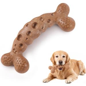 Dog Chew Toy for Aggressive Chewers Bacon Flavored Indestructible Dog Bone Toys for Medium/Large Breed to Keep Them Busy (20-70Lbs)