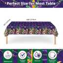 Mardi Gras Party Plates and Napkins Supplies -101Pcs-Carnival Theme Tableware with Forks & Tablecloth, for Parades,Celebrations & Fat Tuesday Decorations,Serves 25