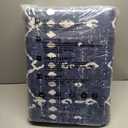 Beeiva Moroccan Large Living Room Rug, Printed Soft Washable 8x10 Area Rug Non Slip, Foldable Blue Rug Low Pile Non Shedding Machine Washable Area Rugs for Bedroom Dining Room Office