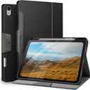 Antbox for iPad Air 13 Inch Case 2025 M3 /2024 M2, Built-in Pencil Holder, Fully Supports Pencil Pro and Pencil (USB-C), Auto Sleep/Wake Function PU Leather iPad Air 13'' Cover (Black)