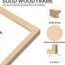 upsimples 12x18 Frame, Natural Solid Wooden Picture Frames, Display 11x17 with Mat or 12 x 18 Without Mat, Vertical or Horizontal Wall Hanging, 1 Pack, Natural