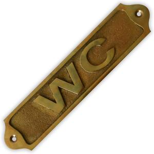 Sam Star Brass Door Sign Plaques - Antique Finish - Easy DIY Installation - Best Home Decor - Plaques for Gents, Ladies, Office, Laundry, Restroom, Push, Pull, Parking (WC)