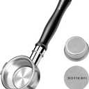 58mm Bottomless Portafilter For Breville, 2 Ears Slim Naked Portafilter Fits Breville Espresso Machines BES900XL, BES920XL, BES980XL, BES990BSS with Aluminum Handle, 18g Double Shot Filter Basket (Black)