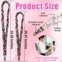4 Pcs Stretchy Scrunchie Lanyard for ID Badge Lanyard Elastic Neck Key Chain Stretchy Lanyard for Teacher Nurse School Office