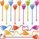 3 x 24 Pack Halloween Sticky Hands Toys, Skeleton Hand Sticky Stretchy Toys for Kids Girls Boys Halloween Goodie Bags Stuffers Party Favors Treat Bag Gifts