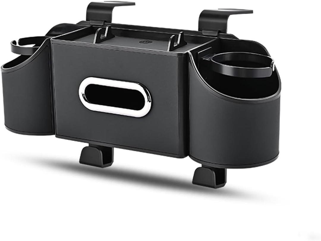 Car Organizer Back Seat, Multi-Pocket Backseat Car Organizer for Car Storage and Organization, Universal Car Seat Back Organizer car tissue holderfor Travel, Family & Daily Use (BLACK)