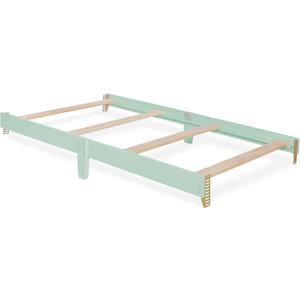 Dream On Me Mini Crib Bed Rail in Light Grey, Converts Mini Cribs to Twin Size Beds, Solid Wood Construction