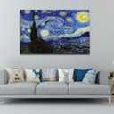 Starry Night, Vincent Van Gogh Canvas Wall art, Classic Paintings Framed Pictures Poster, Abstract Artwork Prints for Home Decor 24"x36"