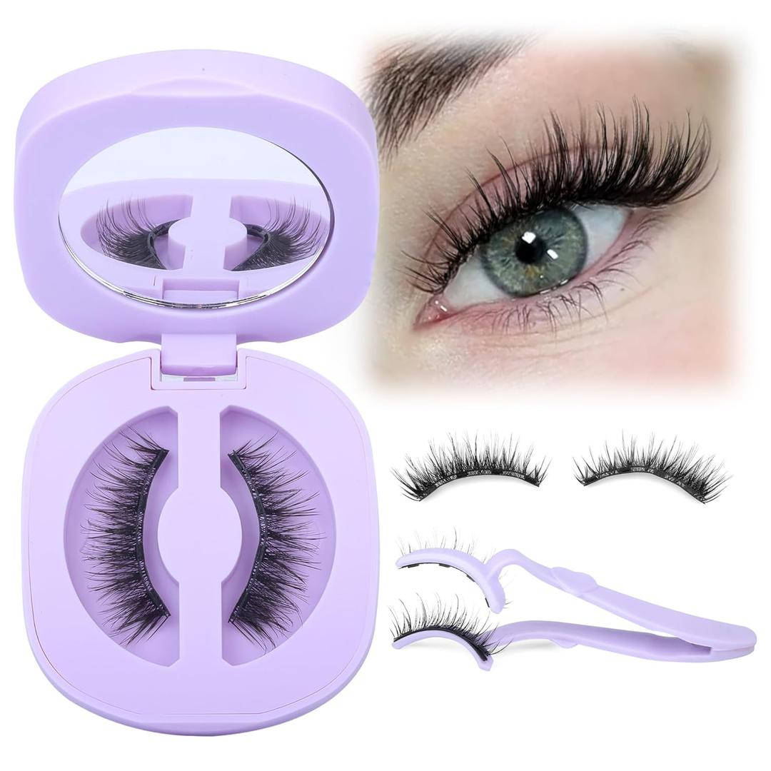 Magnetic Eyelashes, Magnetic Eyelashes with Applicator, Natural Look Magnetic Lashes, No Need Glue False Eyelashes Wispy Lashes by Lanflower