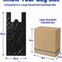 Black Unprinted HDPE Bags, 20" x 10" x 36", 22 Micron, 100 Count