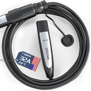 32A EV Charger Extension Cord for Tesla Charger, 21ft EV Extension Cable for Level 1/2 Tesla Home Chargers/Tesla Wall connectors, Max 240V 7.68kW NACS Extension Cable for Tesla Y/X/3/S/Cyber-truck (Black)