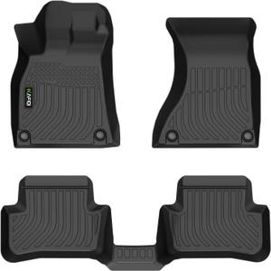 HAFIDI® Floor Mats Fit for Audi A4 & S4 2009-2016 All Weather Protection TPE Car Floor Liners, Fits 1st & 2nd Row Full Set Custom Accessories, Black