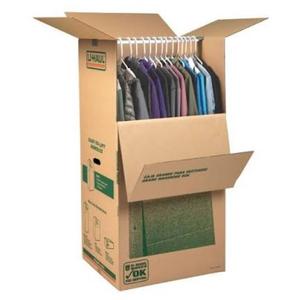 Uhaul Space Saver Wardrobe Moving Box 38"x21"x46" 10CU Ft, White