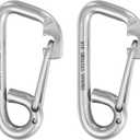 SHONAN Marine Boat Hooks, Stainless Steel Carabiner Heavy Duty Snap Hook, Rope Clips for Jet Ski, Kayak and Boat Dock Lines