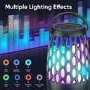 Outdoor Speakers, Portable Wireless Speaker with Flame Lights, Multi-Sync up to 100 Speakers Auto-Pairing HD Stereo Sound Waterproof, Hook for Patio Yard Porch, Gifts for Men Women