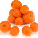 Folmywy 16 Pcs Artificial Oranges Decorative Fake Oranges for Bowls Filler Faux Realistic Fruit Decoration Simulation Plastic Fruits Model Christmas Festival Party Home Table Kitchen