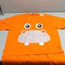 Kawaii Hippo Face Easy Animal Costume T-Shirt M Orange