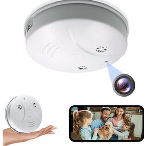 Hidden Camera Smoke Detector WiFi HD 1080P Small Spy Cameras Nanny Cam with Motion Detection,Indoor Wireless Camera for Home Security