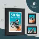 5x7 Picture Frame Set - 4 Pack, Black Wood Photo Frames - Tempered Glass - Displays Photos 4x6 with Mat or 5 x 7 without - Room, Office, Gallery, Studio, and Hallway Decor - Wall Hanging