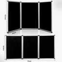 Sherr 3 Panel Trade Show Presentation Board, 72 x 35.3 inches Tri Fold Display Board, Black Single Sided Tabletop Display, Folding Panel for Trade Show Table Top