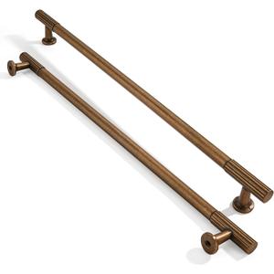 2-Pack 12 Inch Hole Center Antique Brass Cabinet Pulls Solid Heavy Duty Cabinet Pull is Suitable for Drawers Dressers Handles Kitchens Bathroom cabinets