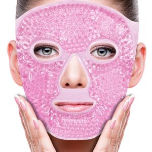 ZNCUETD Face Ice Mask Facial Ice Packs Gel Hot Cold Compress for Post Oral, Dental, Nose, Facelift Plastic Cosmetic & Laser Surgery Recovery Puffiness Swelling Dark Circles & Headaches Gift for Women (Pink #19)