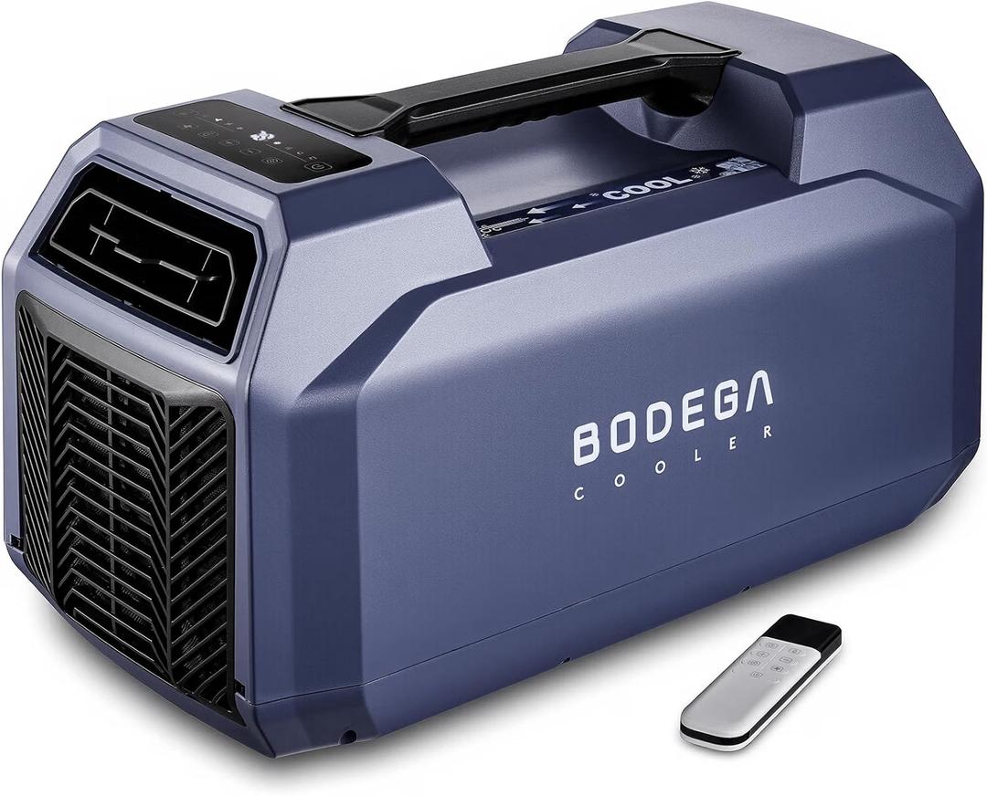BODEGACOOLER Portable Tent Air Conditioner 6000 BTU, 110V Compressor Camping AC Unit for Tents, 5 Modes Cooling, Remote Control, ≤50dB Portable AC for Camping,Home,RV