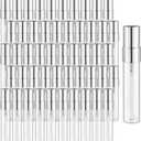 50 Pcs 5ml/0.17oz Fine Mist Glass Bottle Mini Transparent Spray Vials Empty Refillable Perfume Bottles for Cosmetic Perfume Liquid Sample DIY Sprays - Silver Lids