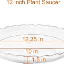 6 Pack of 12 inch Plant Saucer Plant Tray, Plastic Plant Saucer, Heavy Duty Plant Tray for Pots, Plant Saucers for Indoors Planter, Garden Water Plate Bowls (Black)