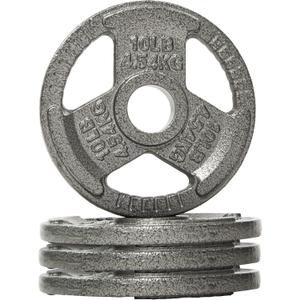 Olympic Cast Iron 2-Inch Weight Plate for Strength Training & Weightlifting, Multiple Weights 4 Pcs, 10LB
