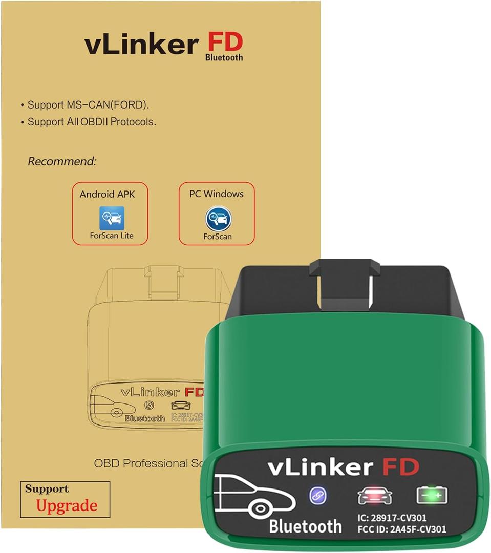 Vgate vLinker FD Bluetooth3.0 OBD2 Scanner for FORScan Fixed Diagnostic Tool Car Code Reader for Android & Windows