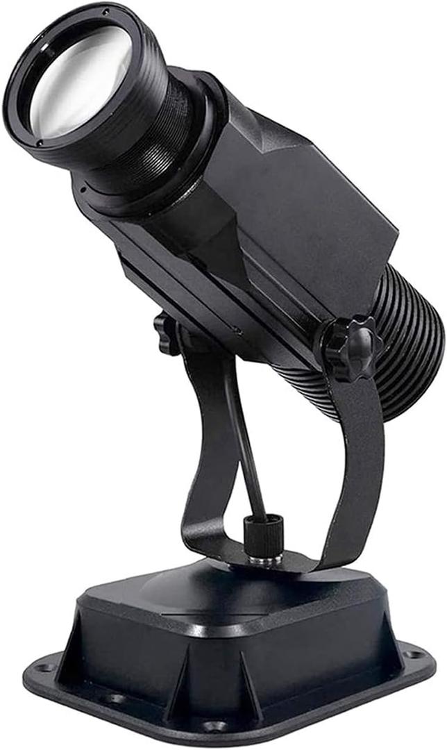 LED Logo GOBO Projector with DJ Effect Light Including Free Custom Glass GOBO to Project Image for Hotel Company Store Wedding Advertising Indoor Use (Black)