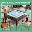 Light Blue Mah Jongg Mat 31.5x31.5 Inch Thick Neoprene Noise Reduction Non-Slip Table Game Mat for Table, Mahjong, Dominoes, Poker & Board Games, with Storage Bag & 4 Dice