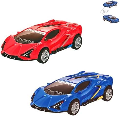 Inertia Drift Car Toy for Kids 3-6 Year Boys and Girls Model Vehicle,2 Pack Push Go Friction Powered Vehicles Stunt Cars, Toddler Car for Kids Aged 3+ Gifts