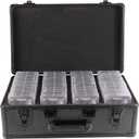 EcoVibe Graded Card Case, Aluminum Alloy Trading Card Storage Box with Carry Handle, Sports Card Case Holders with Dividers, Graded Card Storage Boxes Fits Psa, TCG, Csg, BGS, SGC Slabs
