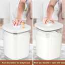 TBMAXS Airtight Rice Container 20 Lbs, Clear PET Plastic Food Storage Container Bin For Flour Sugar, Dry Food Holder with Easy Locking Lid for Kitchen Pantry Organization and Storage