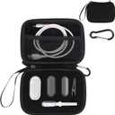 YouKnow Hard Case Compatible with PLAUD NotePin/NotePin S AI Voice Recorder - with Custom Foam Insert Holds Recorder, Magnetic Pin, Clip, Dock, Wristband & Cable (Case Only) (Black)