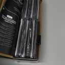 Home Hero Steak Knife Set - Nonstick Serrated Steak Knives - Stainless-Steel Kitchen Knife Set - Ergonomic TPR Handles for Precision Meat Carver - 6-Pc Set, Black