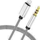 [Apple MFi Certified] iPhone to 3.5mm Car AUX Stereo Audio Cable (3FT/1M), Lightning to 3.5mm Nylon AUX Adapter Compatible with iPhone 14/13 Pro/12/11/XS/XR/X 8 7/iPad to Home Stereo/Speaker/Headphone