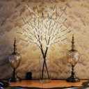 Lighted Branches for vases Prelit Branches 33IN 100 LED Fairy Lights Battery Operated Lighted Twigs Branches for Xmas Christmas Decorations Indoor Outdoor Home Office Party Decorations (Brown)