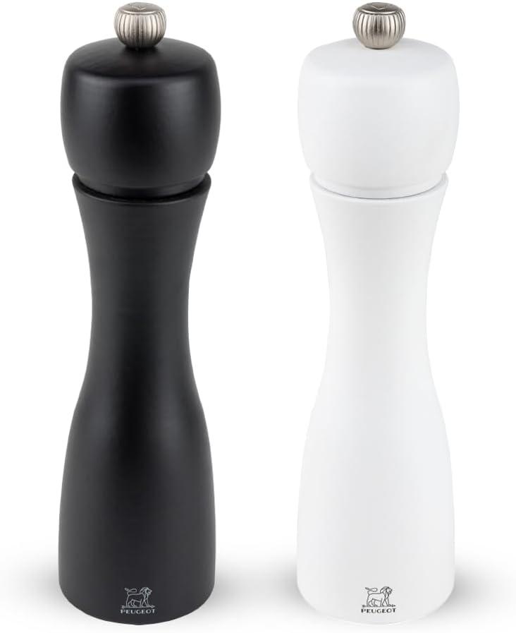 Peugeot Tahiti 8 Inch Black Pepper Mill and White Salt Mill Set