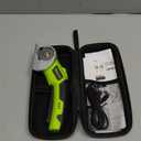 Cordless Electric Scissors: 4V Rechargeable Rotary Cardboard Cutter, 3000mAh Battery, with LED Light & Safety Lock, 2 Blades, Electric Box Cutter for Fabric Carpet Carton Plastic Leather Cloth (Green)