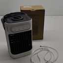 Portable Air Conditioners, TIOKVIOP Evaporative Air Cooler [Upgraded 10W & 3 Cool Mist] 3 in 1, 3 Wind Speed & 7 LED Light, 3 Cool Mist & 2-8H Timer Cold AC, Personal Mini Air Cooling Fan for Room